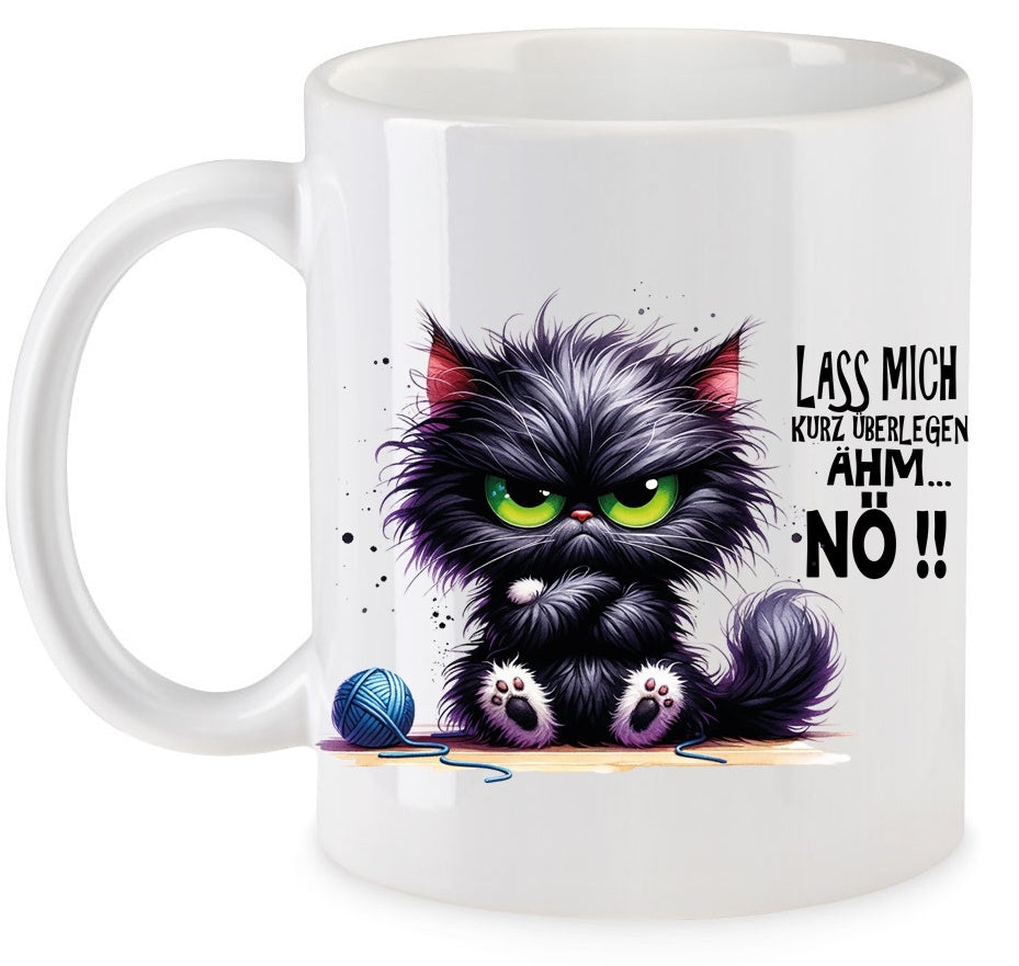 Ähm... NÖ !! Wollbert der Kater Tasse Keramik Motiv: TBNN
